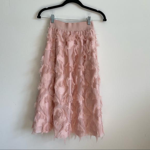 Feathered Midi Skirt - Picture 3 of 11